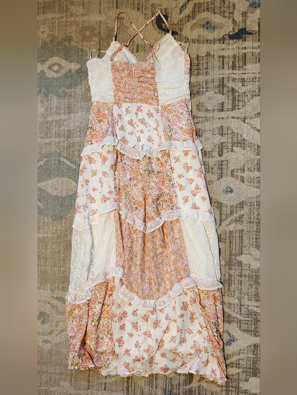 Altar'D State Adernlia Dress. Pink/Peach. Size XL. NWT - Picture 2 of 7
